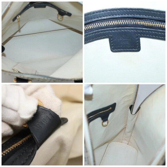 LOUIS VUITTON Monogram Mini Alma Haut Hand Bag Blue M92202 LV Auth 140886 - Picture 15 of 16